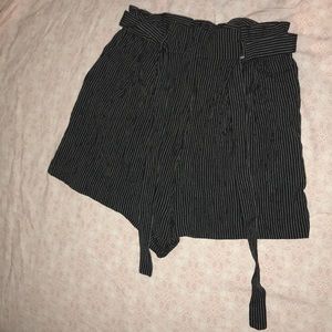 Black and white stripped shorts
